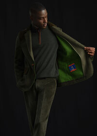 Paul Stuart Suede Trim Quarter Zip Pullover, thumbnail 2
