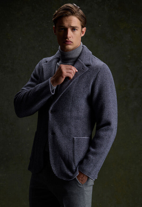 Paul Stuart Knitted Herringbone Jacket, image 2