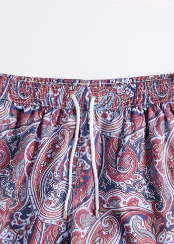 Paul Stuart Paisley Print Swim Trunk