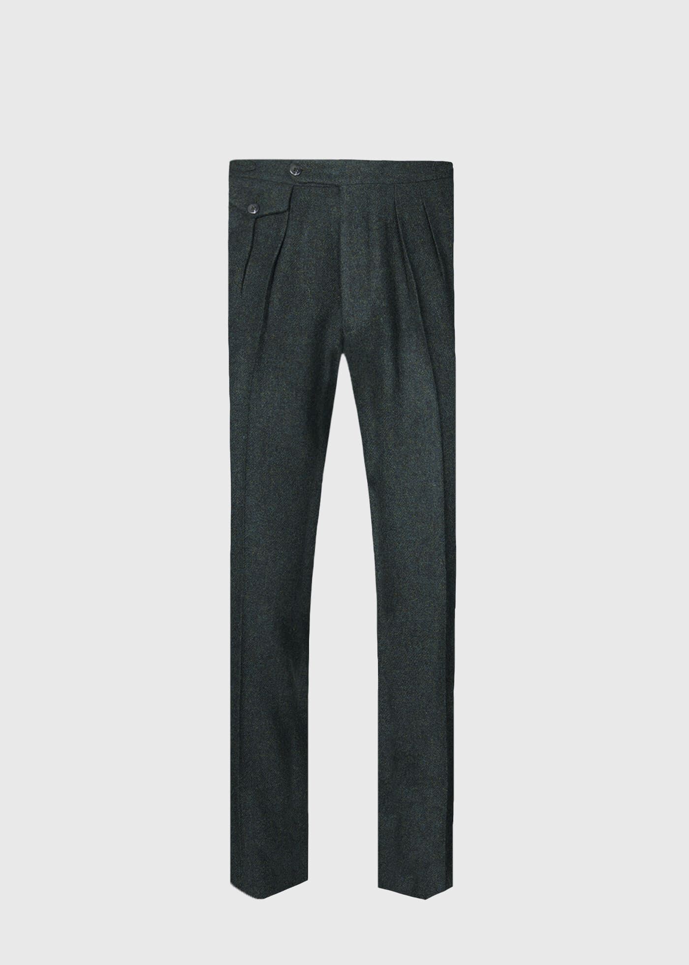 Shetland Wool French Pleat Trouser