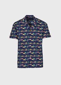 Paul Stuart Printed Cotton Camp Collar Shirt, thumbnail 1