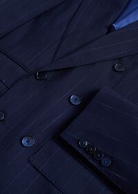 Paul Stuart All Year Wool Double Breasted Stripe Suit, thumbnail 5
