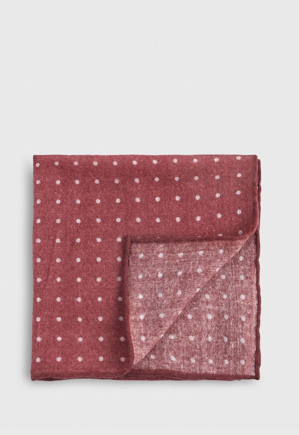 Paul Stuart Contrast Polka Dot Pocket Square, image 1
