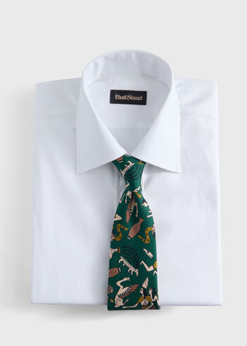 Paul Stuart Printed Silk Tie