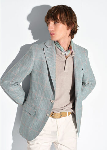 Paul Stuart Faded Windowpane Jacket
