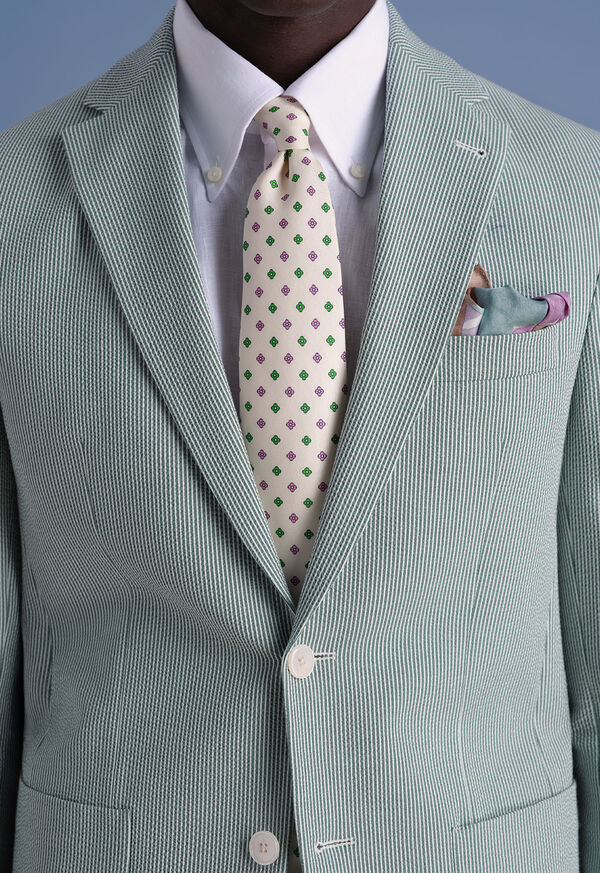 Paul Stuart Printed Silk Sunburst Pocket Square, image 2