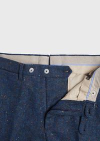 Paul Stuart Solid Blue Tweed Pant, thumbnail 2