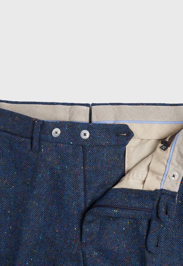 Paul Stuart Solid Blue Tweed Pant, image 2