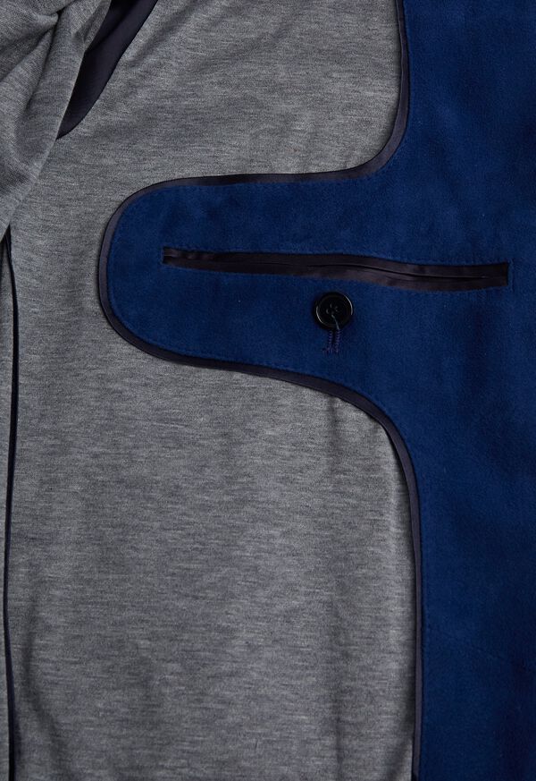 Paul Stuart Suede Bomber Jacket with Knit Trim, image 6