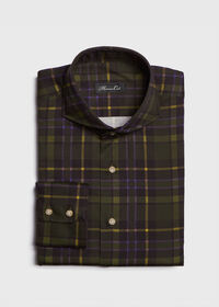 Paul Stuart Custom Tartan Plaid Flannel Shirt, thumbnail 1
