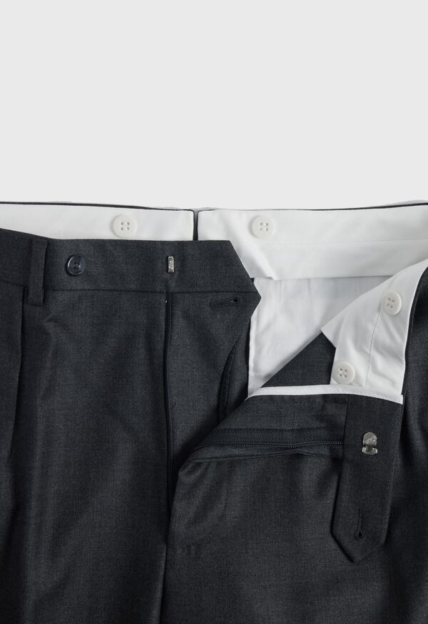 Paul Stuart Dark Grey Super 110s Wool Pleated Trouser, image 2