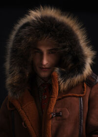 Paul Stuart Shearling Toggle Coat, thumbnail 2