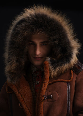 Paul Stuart Shearling Toggle Coat