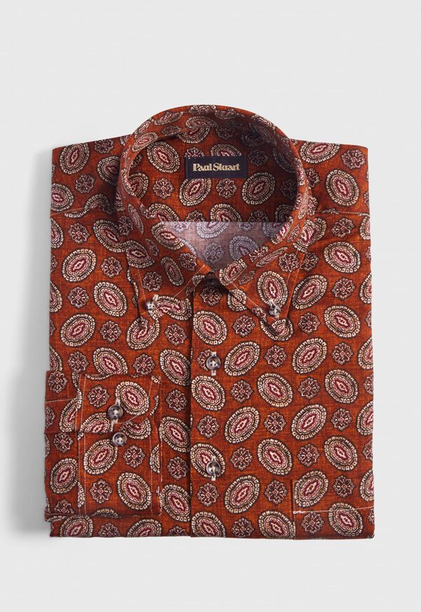 Paul Stuart Medallion Print Cotton Sport Shirt, image 1