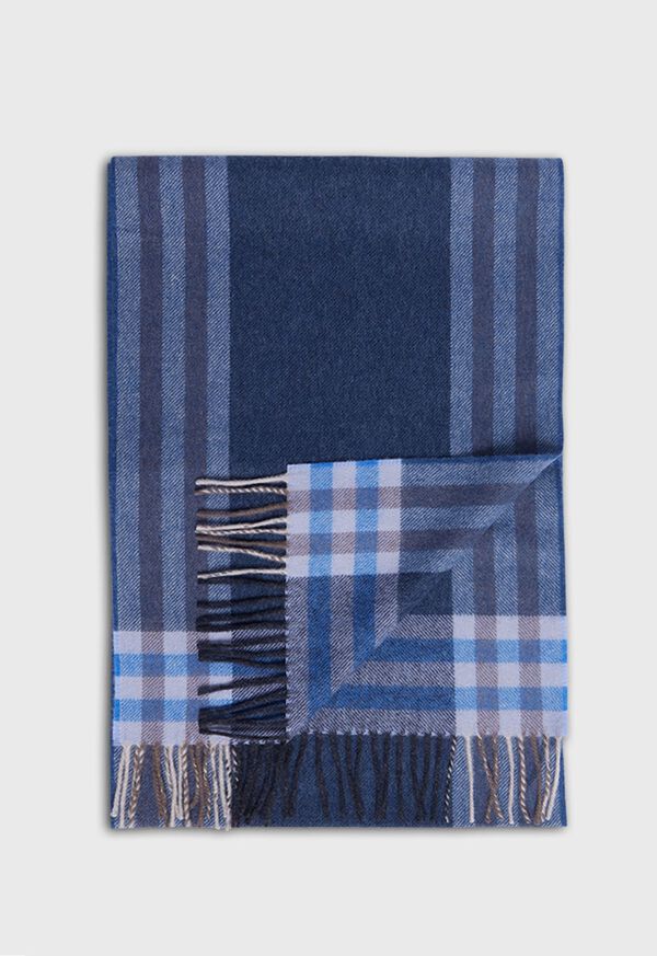 Paul Stuart Lambswool & Cashmere Plaid Scarf, image 1