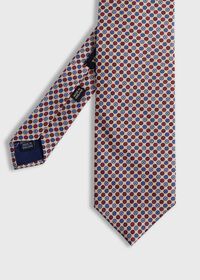 Paul Stuart Printed Silk Micro Medallion Tie, thumbnail 1