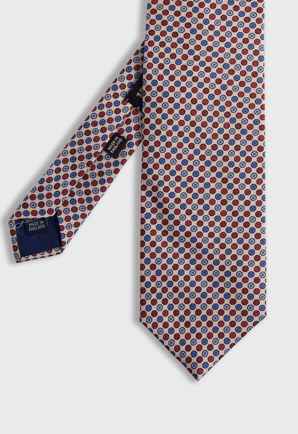 Paul Stuart Printed Silk Micro Medallion Tie, image 1