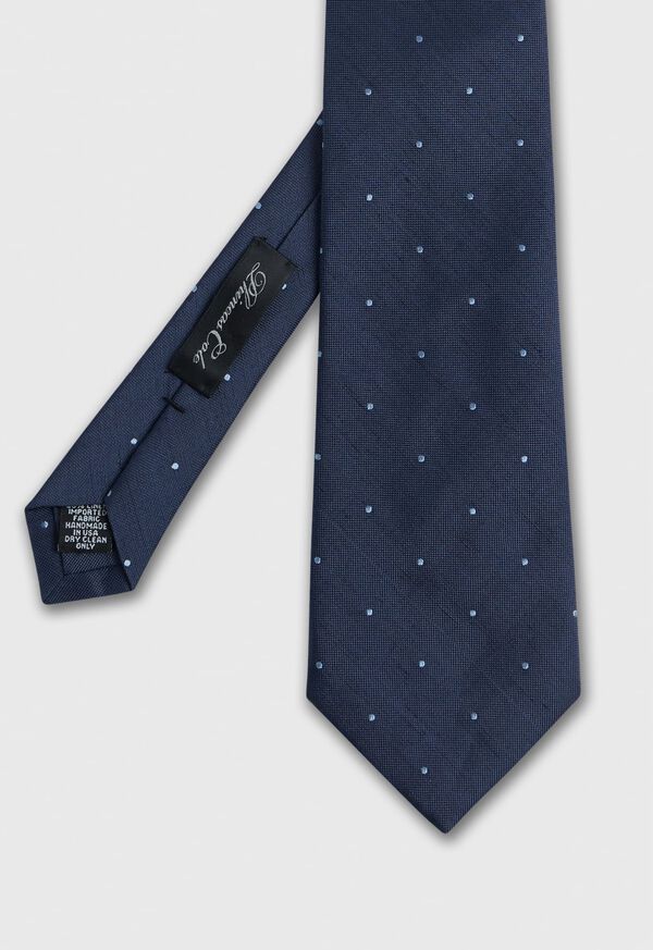 Paul Stuart Woven Silk & Linen Dot Tie, image 1