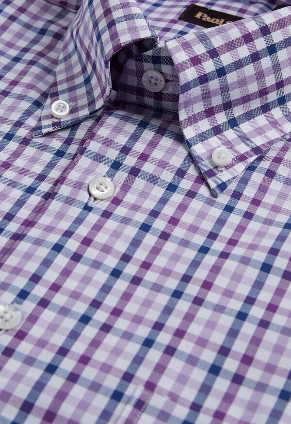 Paul Stuart Two Color Check Cotton Sport Shirt, image 2