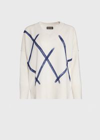 Paul Stuart Blue Brush Stroke Sweater, thumbnail 1