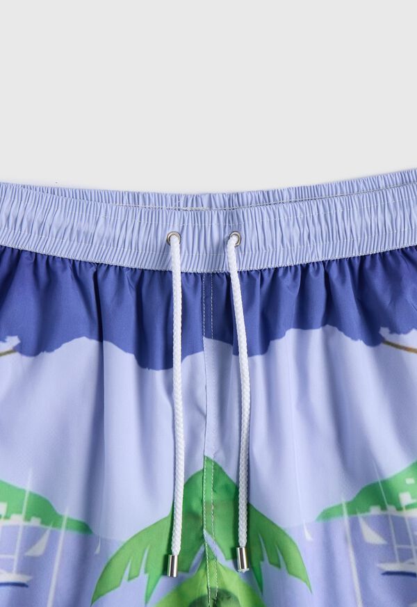 Paul Stuart Palm Tree and Lake Scene Swim Trunk, image 2