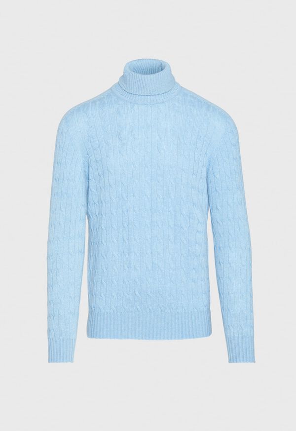 Paul Stuart Scottish Cashmere Cable Knit Turtleneck, image 1