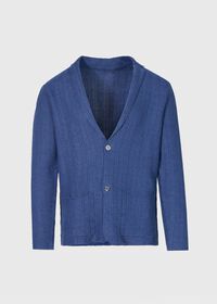 Paul Stuart Linen & Cotton Chevron Cardigan, thumbnail 1