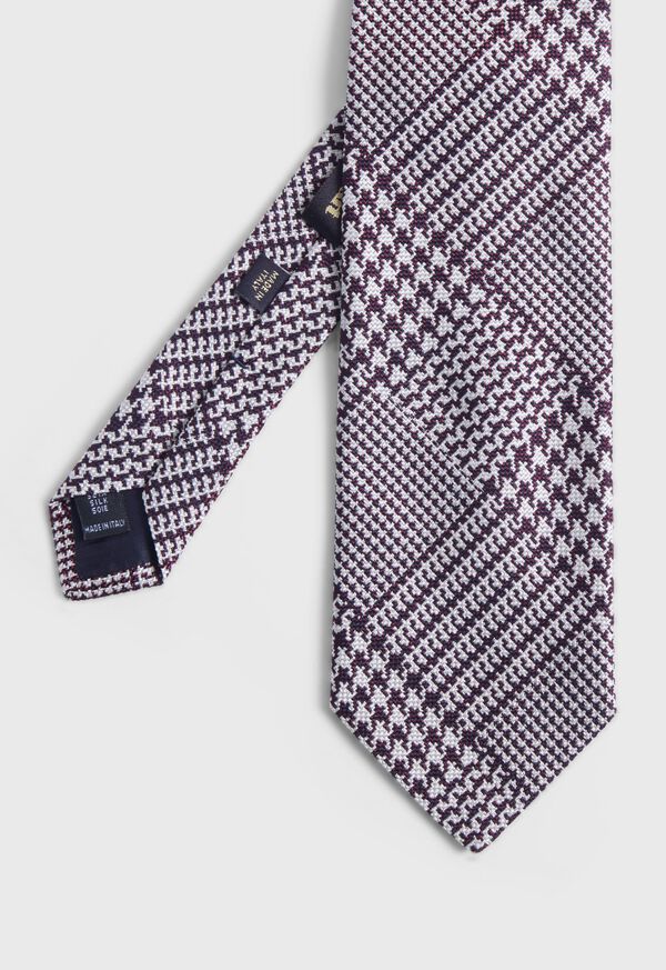 Paul Stuart Silk Jacquard Plaid Tie, image 1