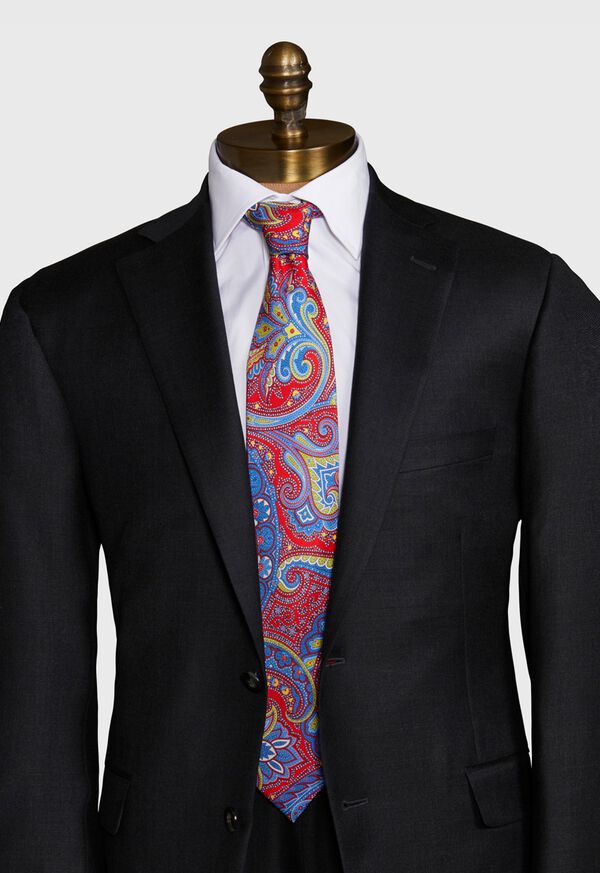 Red Paisley Silk Tie