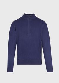 Paul Stuart Cotton Solid 1/4 Zip Sweater, thumbnail 1