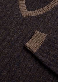 Paul Stuart Ribbed V-Neck Sweater, thumbnail 2