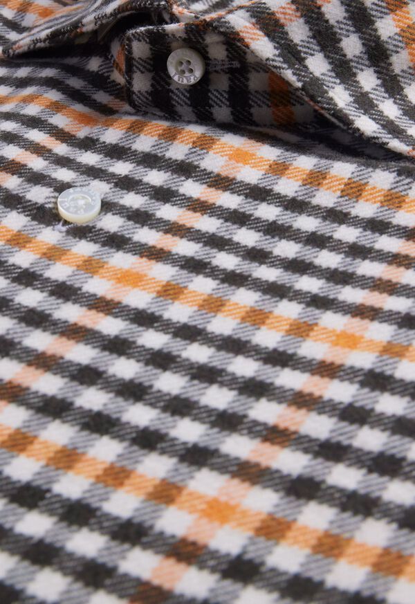 Paul Stuart Flannel Small Plaid Sport Shirt, image 2