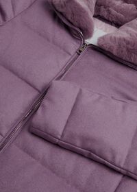 Paul Stuart Zip Puffer Coat with Fur Trim, thumbnail 2