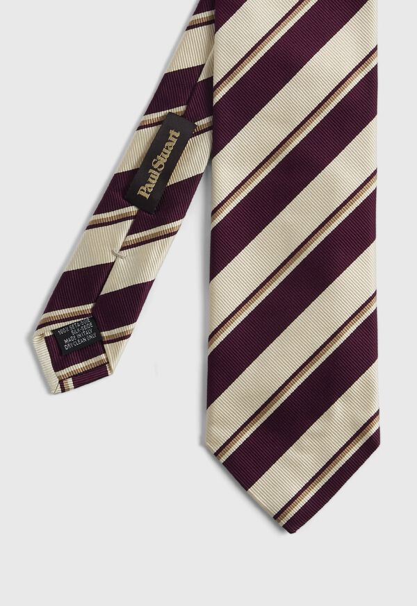 Paul Stuart Two Color Repp Stripe Tie, image 1