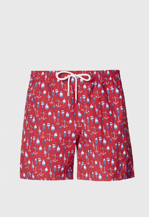 Paul Stuart Hook & Bobber Print Swim Trunk, image 1