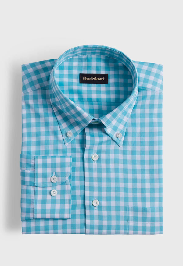 Paul Stuart Cotton Gingham Sport Shirt, image 1