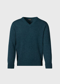 Paul Stuart Classic Cashmere Double Ply V-Neck Sweater, thumbnail 8