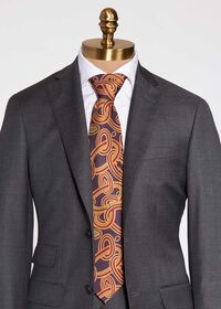 Paul Stuart Oval Deco Print Silk Tie, thumbnail 2