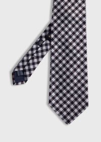 Paul Stuart Woven Silk Small Check Tie, thumbnail 1