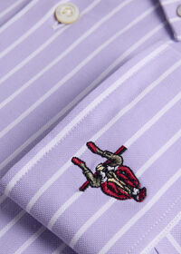 Paul Stuart Wide Striped Oxford Logo Sport Shirt, thumbnail 4