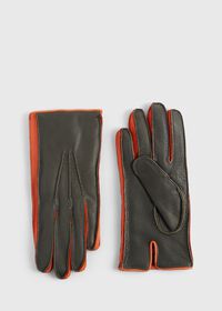 Paul Stuart Color Contrast Leather Gloves, thumbnail 1