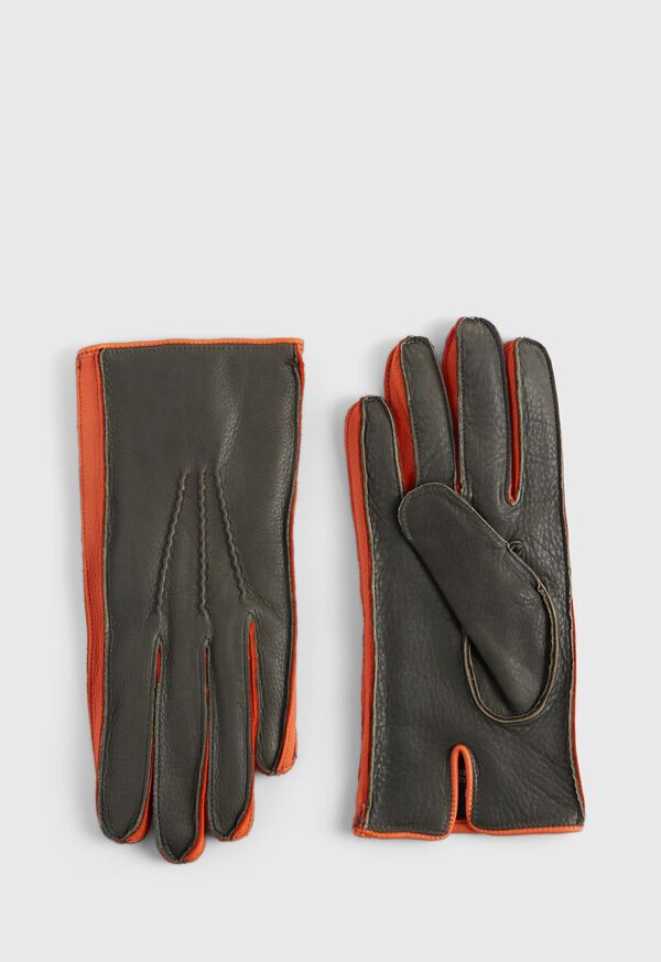 Paul Stuart Color Contrast Leather Gloves, image 1