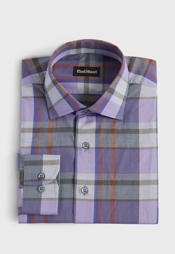 Paul Stuart Cotton Flannel Plaid Sport Shirt, image 1