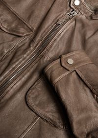Paul Stuart Distressed Lamb Leather Rider Jacket, thumbnail 2