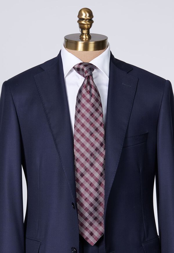 Paul Stuart Silk Jacquard Check Tie, image 2