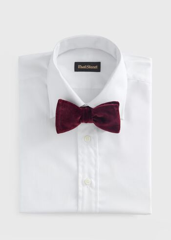 Paul Stuart Blunt Edge Cotton Velvet Bow Tie