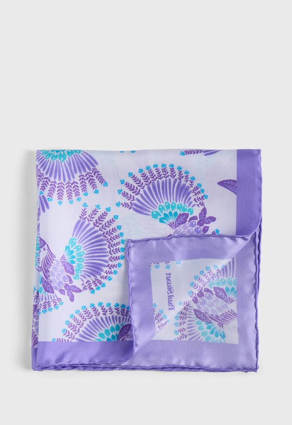 Paul Stuart Printed Silk Pelican Print Pocket Square, image 1