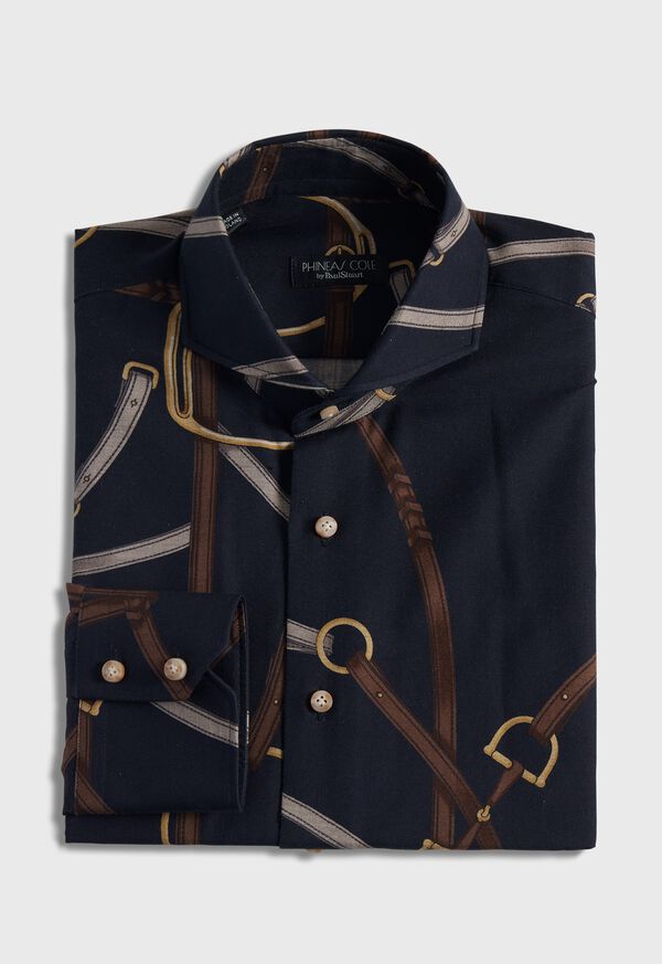 Paul Stuart Printed Cotton Flannel Shirt, image 1