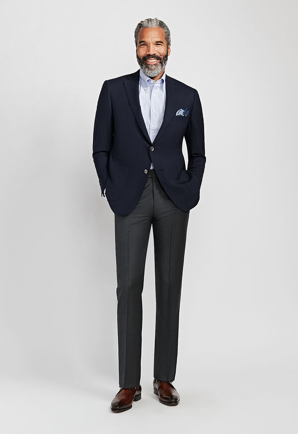 Paul Stuart Dark Grey Super 110s Wool Trouser, image 7