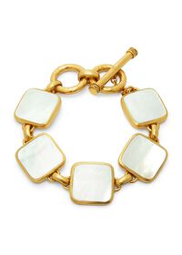 Paul Stuart Julie Vos Catalina Bracelet with Mother of Pearl Gemstones, thumbnail 1